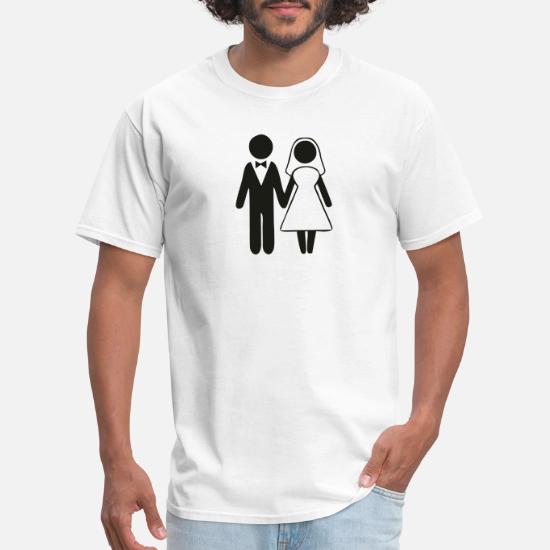 Bride And Groom Silhouette funny tshirt 